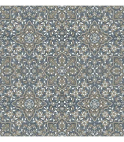 Homestyle Behang Portugese Tiles bruin en blauw