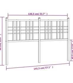 Hoofdbord 137 cm metaal wit