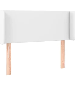 Hoofdbord met randen 83x16x78/88 cm kunstleer wit