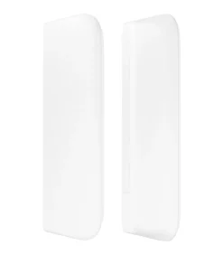 Hoofdbord met randen 83x16x78/88 cm kunstleer wit