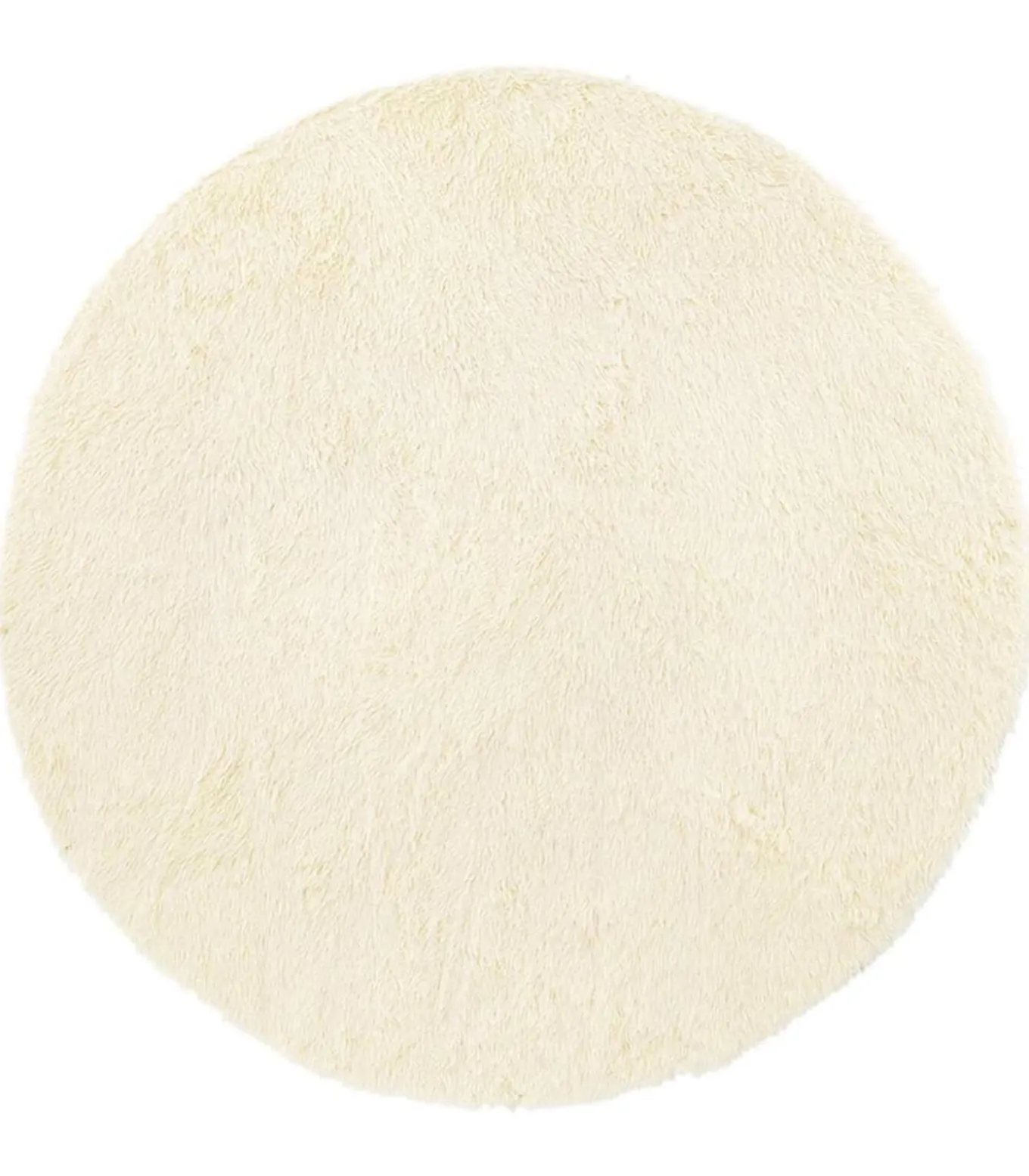 Hoogpolig vloerkleed NAVARRA 200x200 cm polyester crèmekleurig