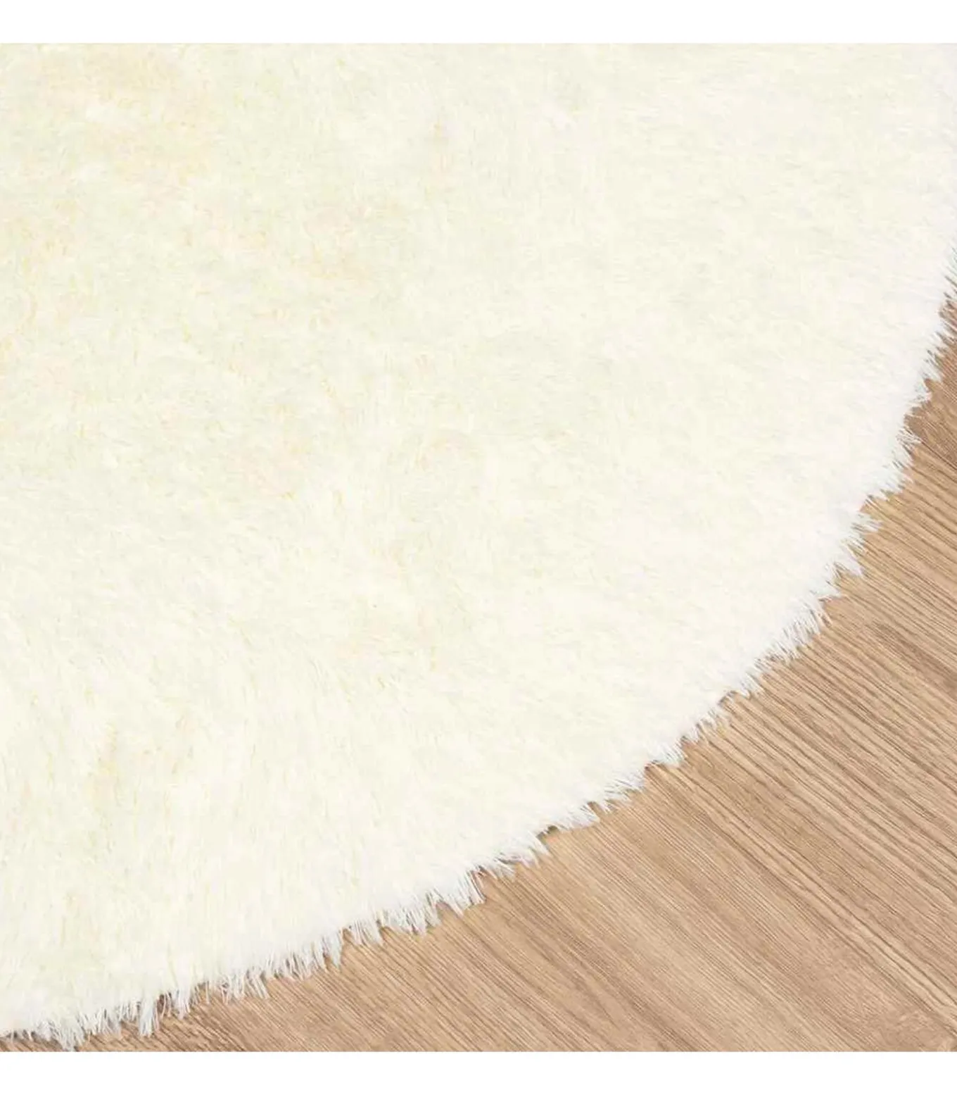 Hoogpolig vloerkleed NAVARRA 200x200 cm polyester crèmekleurig