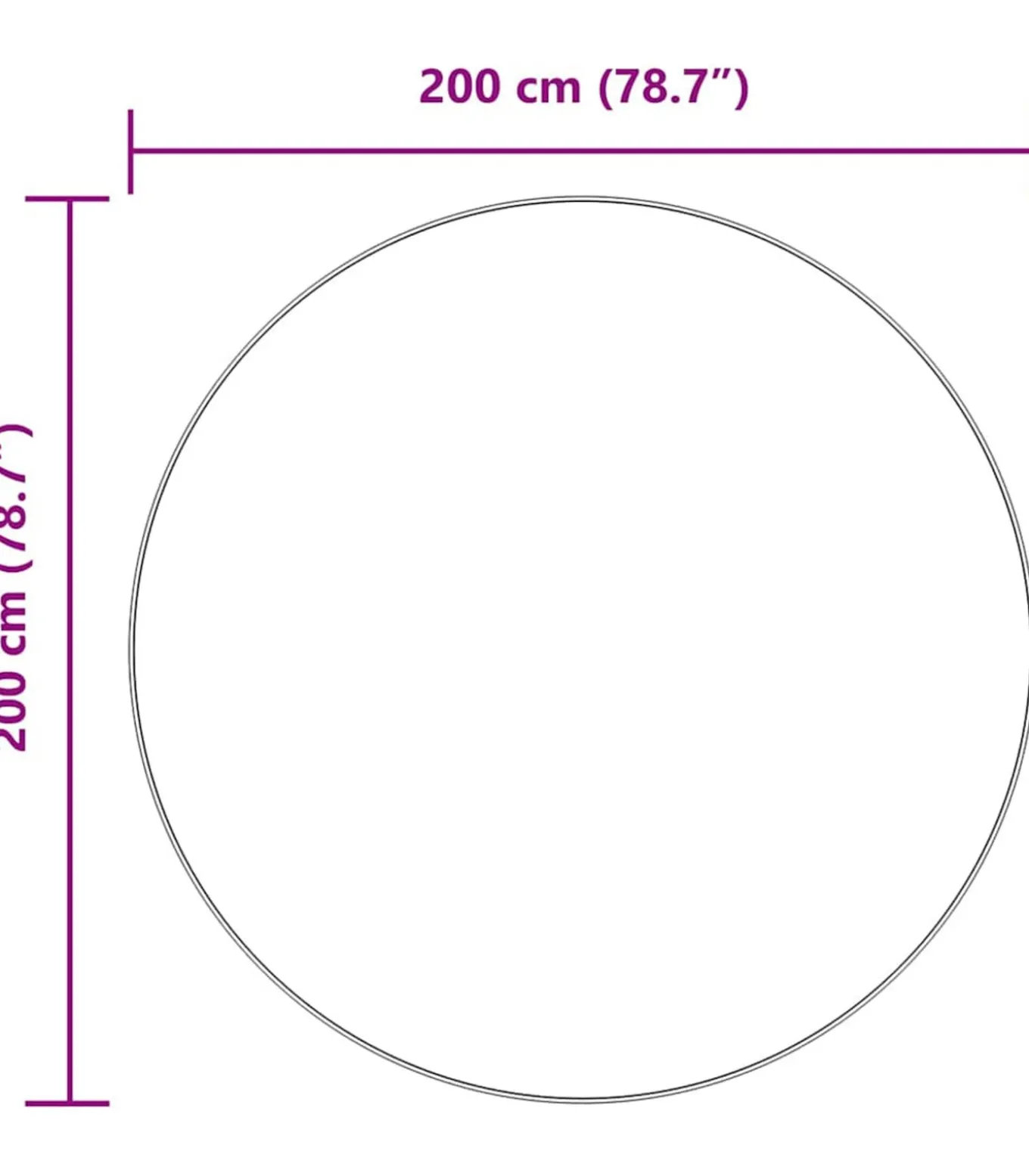 Hoogpolig vloerkleed NAVARRA 200x200 cm polyester crèmekleurig
