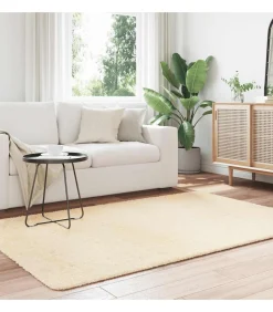 Hoogpolig vloerkleed NAVARRA 130x200 cm polyester crèmekleurig
