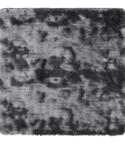 Hoogpolig vloerkleed NAVARRA 120x120 cm polyester donkergrijs