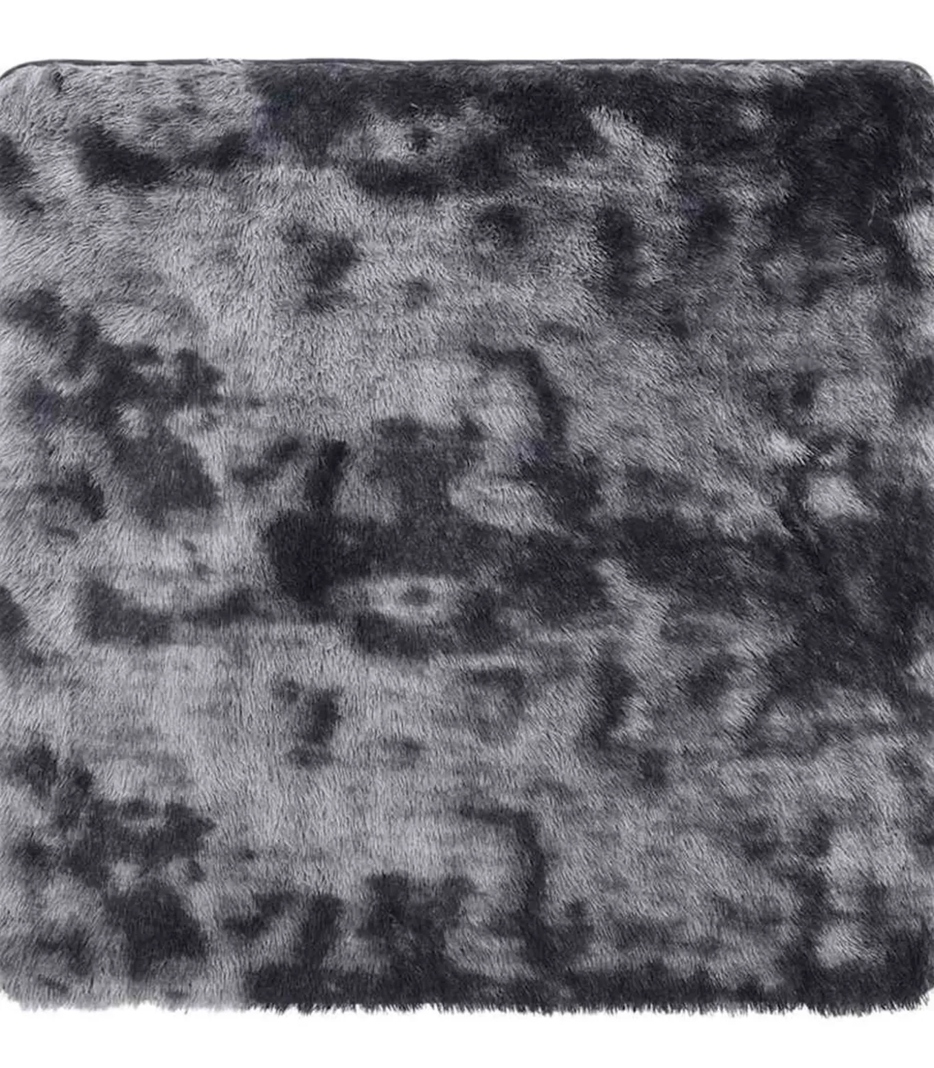 Hoogpolig vloerkleed NAVARRA 120x120 cm polyester donkergrijs