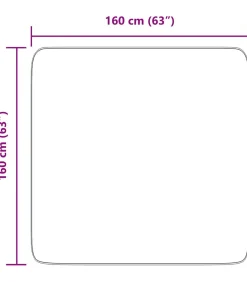 Hoogpolig vloerkleed NAVARRA 160x160 cm polyester crèmekleurig