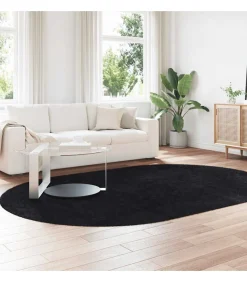 Hoogpolig vloerkleed NAVARRA 300x200 cm polyester zwart