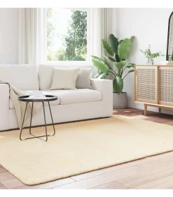 Hoogpolig vloerkleed NAVARRA 160x230 cm polyester crèmekleurig