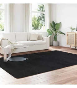 Hoogpolig vloerkleed NAVARRA 200x290 cm polyester zwart