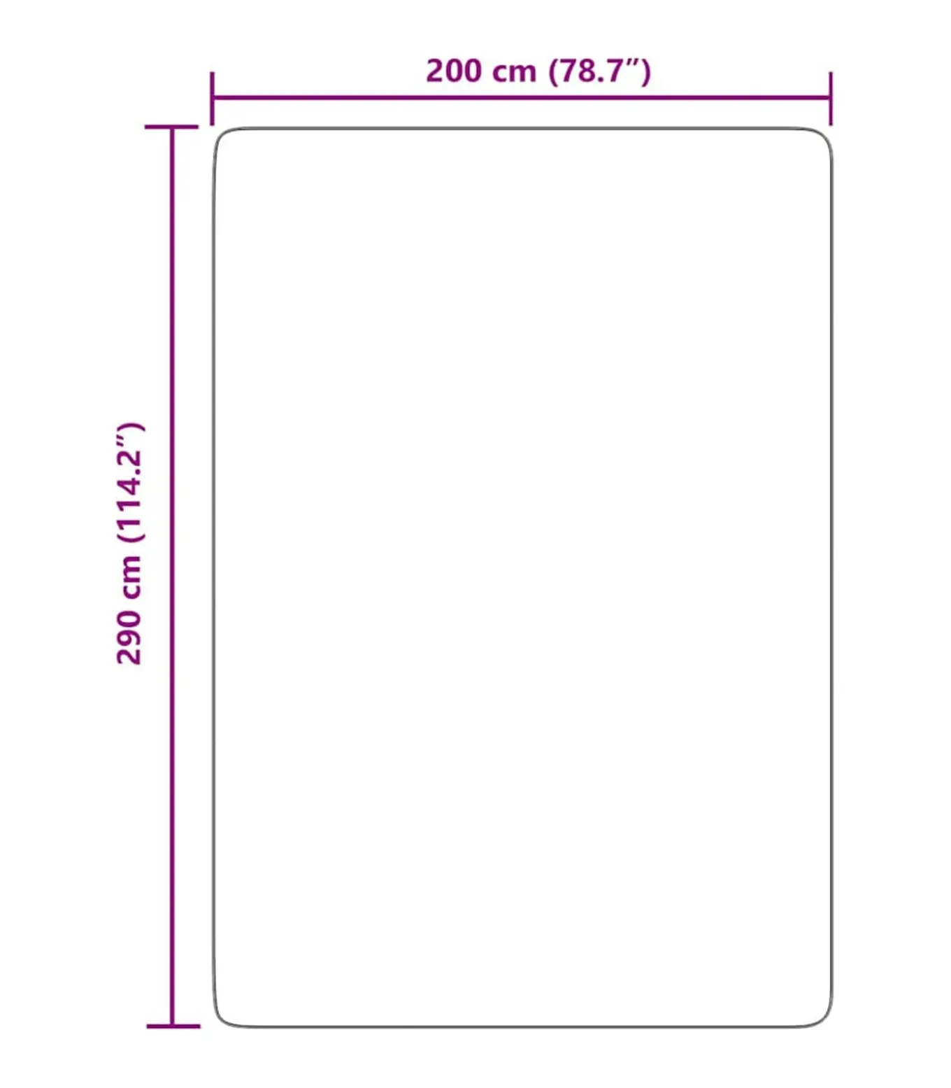 Hoogpolig vloerkleed NAVARRA 200x290 cm polyester zwart