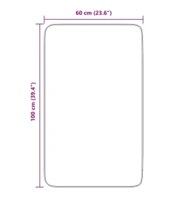 Hoogpolig vloerkleed NAVARRA 60x100 cm polyester lichtgrijs