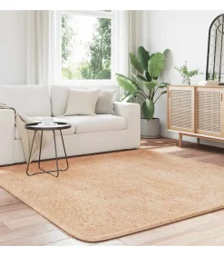 Hoogpolig vloerkleed NAVARRA 200x200 cm polyester beige