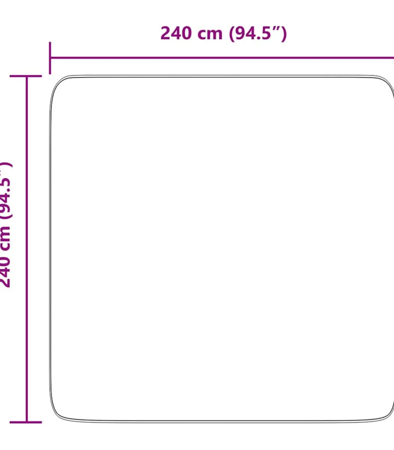 Hoogpolig vloerkleed NAVARRA 240x240 cm polyester beige