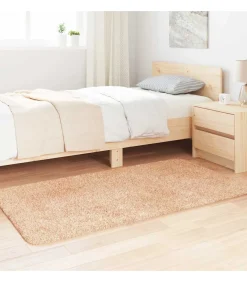 Hoogpolig vloerkleed NAVARRA 80x150 cm polyester beige