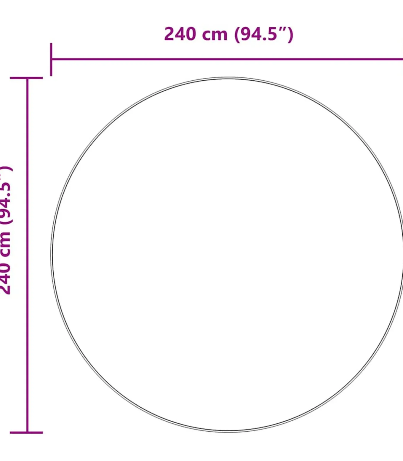 Hoogpolig vloerkleed NAVARRA 240x240 cm polyester zilvergrijs