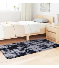 Hoogpolig vloerkleed NAVARRA 80x150 cm polyester donkergrijs