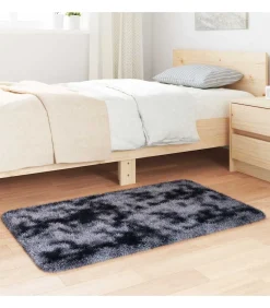 Hoogpolig vloerkleed NAVARRA 60x100 cm polyester donkergrijs