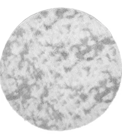 Hoogpolig vloerkleed NAVARRA 200x200 cm polyester zilvergrijs