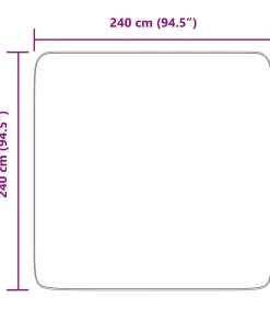 Hoogpolig vloerkleed NAVARRA 240x240 cm polyester donkergrijs