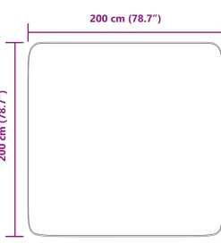 Hoogpolig vloerkleed NAVARRA 200x200 cm polyester zwart