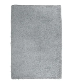 Hoogpolig vloerkleed NAVARRA 120x170 cm polyester lichtgrijs