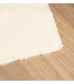 Hoogpolig vloerkleed NAVARRA 200x290 cm polyester crèmekleurig