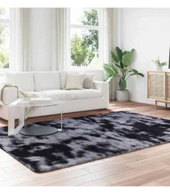 Hoogpolig vloerkleed NAVARRA 200x290 cm polyester donkergrijs