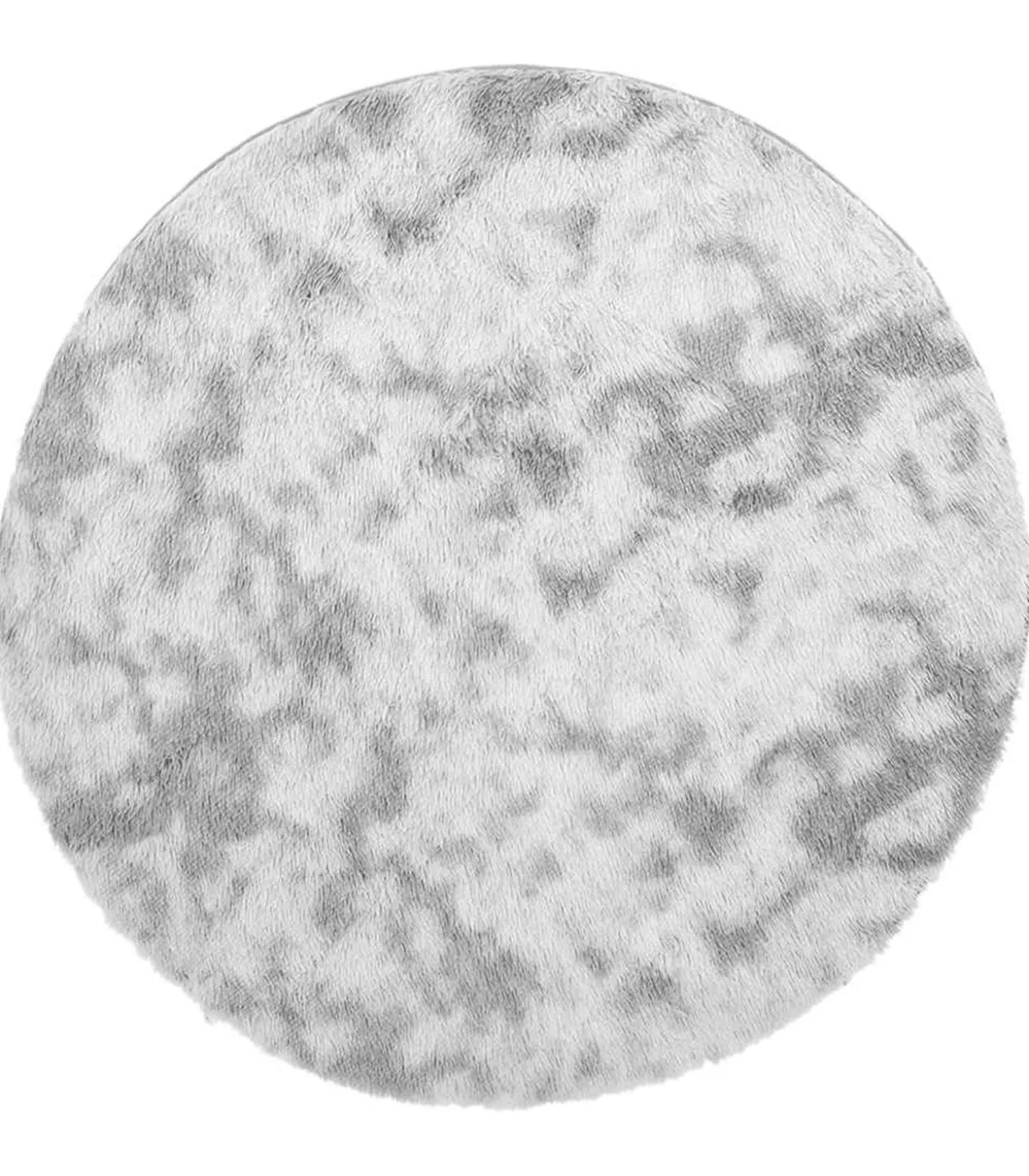 Hoogpolig vloerkleed NAVARRA 100x100 cm polyester zilvergrijs