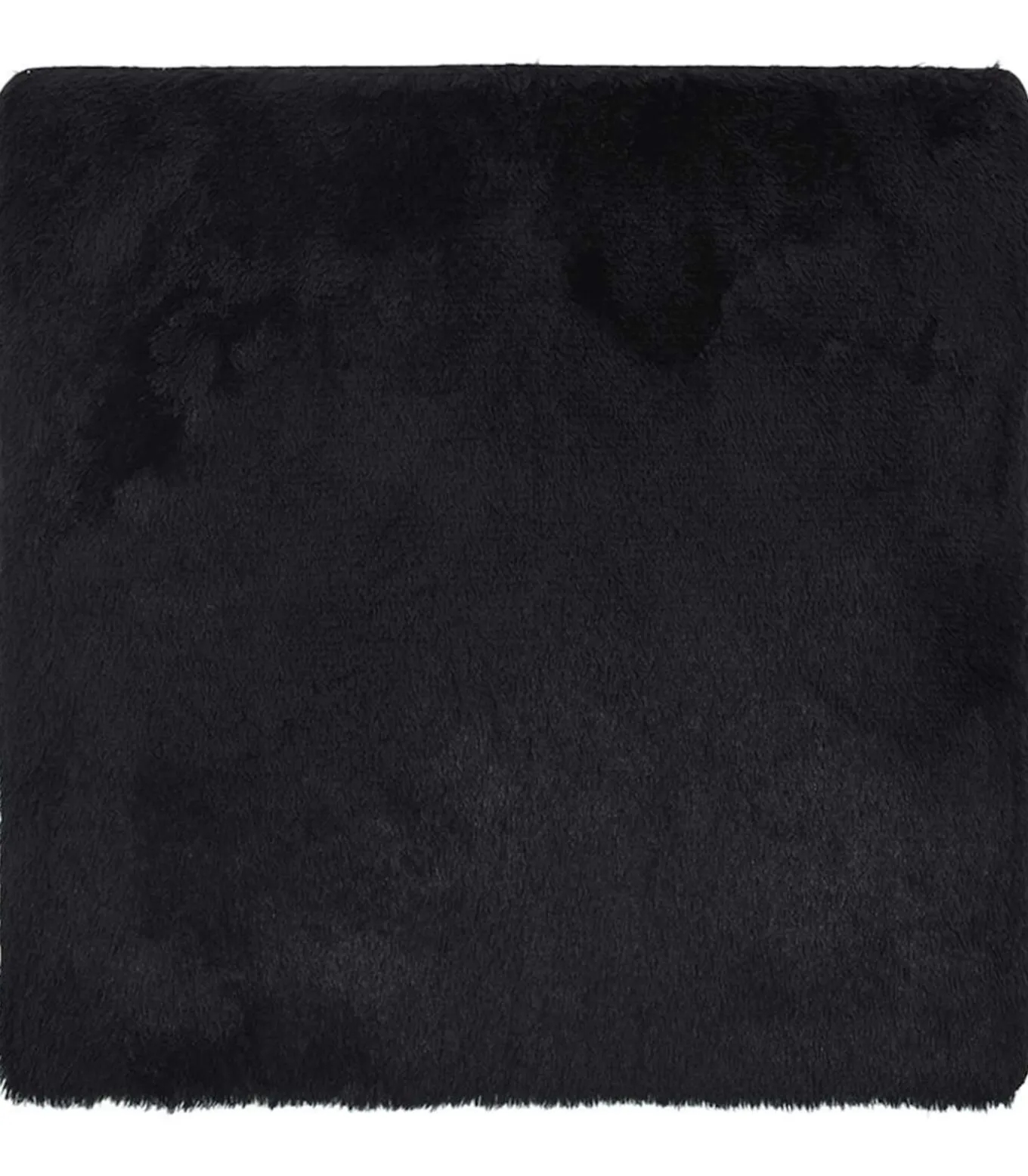 Hoogpolig vloerkleed NAVARRA 120x120 cm polyester zwart