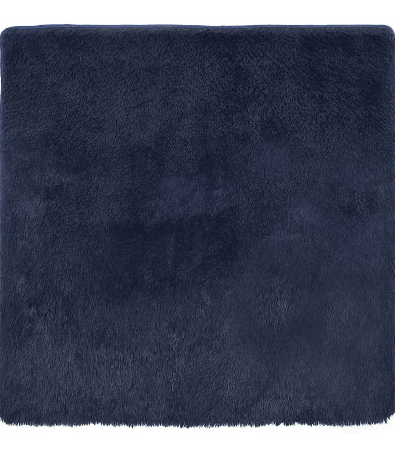 Hoogpolig vloerkleed NAVARRA 240x240 cm polyester marineblauw