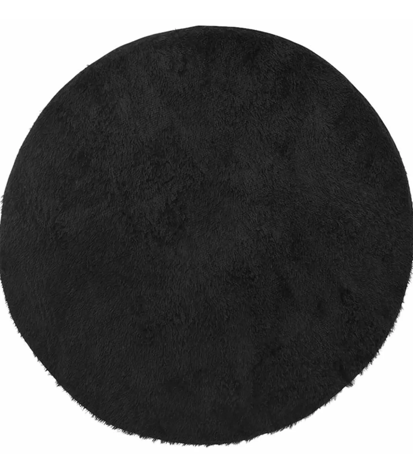 Hoogpolig vloerkleed NAVARRA 160x160 cm polyester zwart