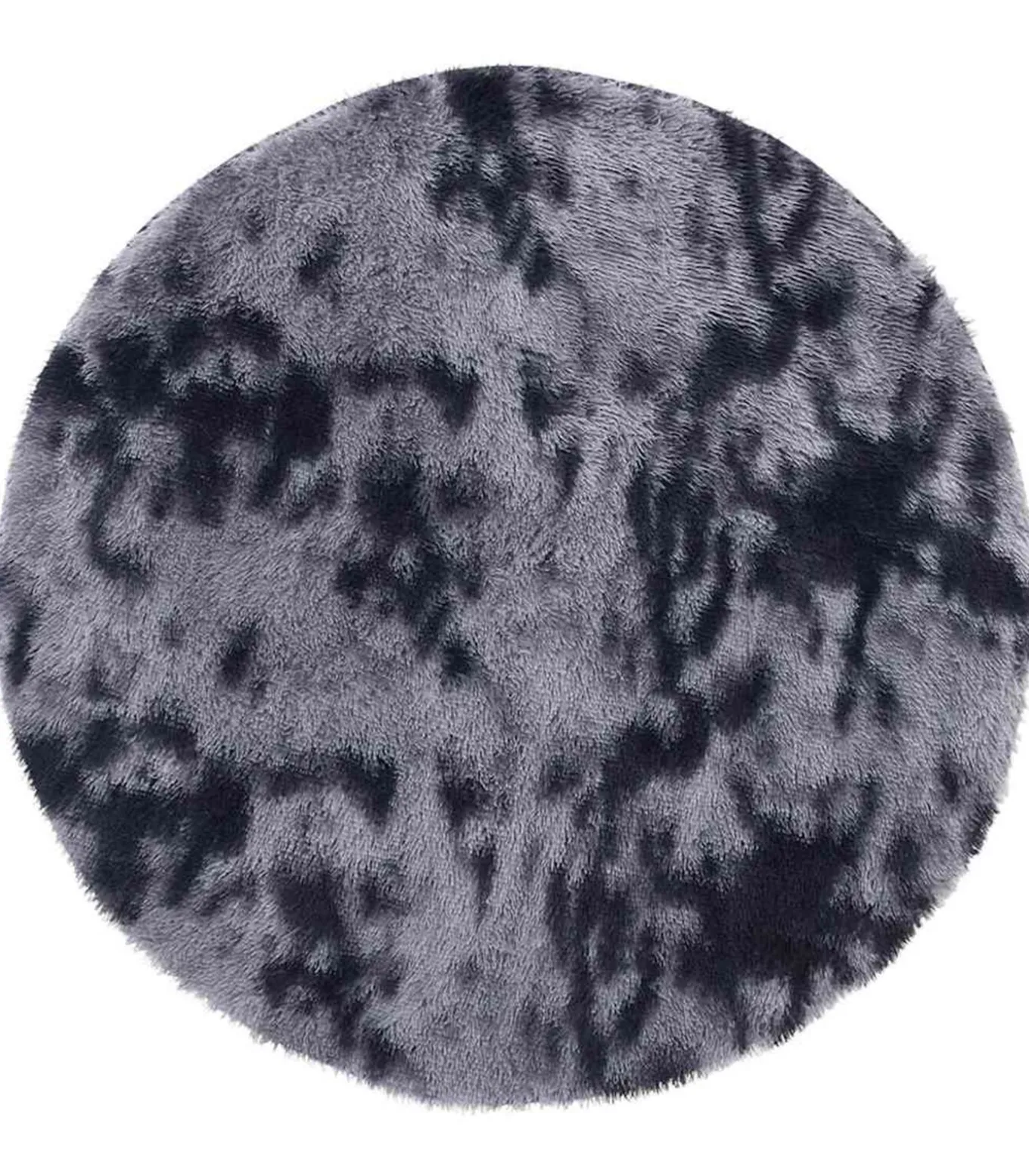 Hoogpolig vloerkleed NAVARRA 100x100 cm polyester donkergrijs