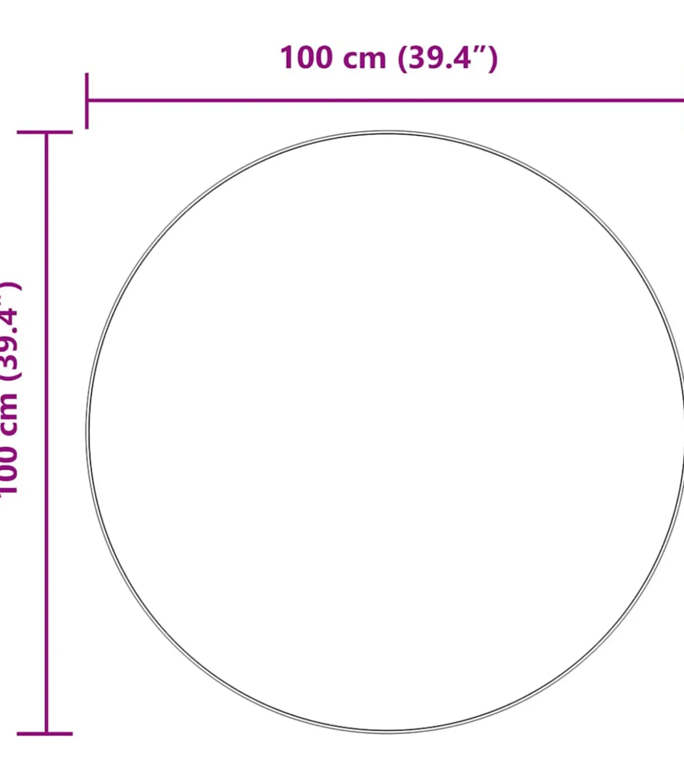 Hoogpolig vloerkleed NAVARRA 100x100 cm polyester donkergrijs