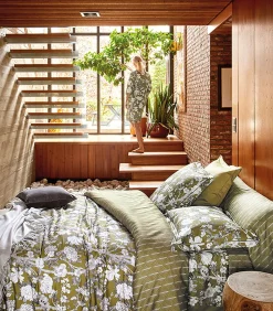 IMPERIAL Olive - Kussensloop Satijn katoen