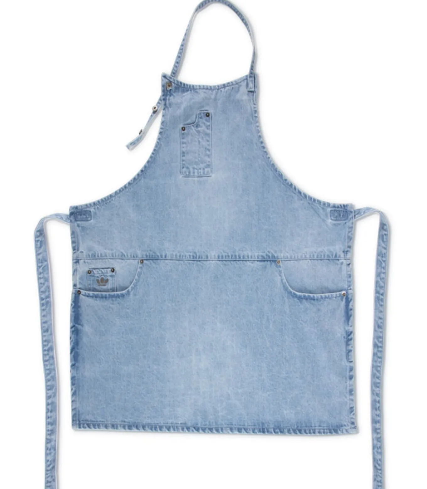 Indigo jeans BBQ of keukenschort licht blauw katoen 5 zakken