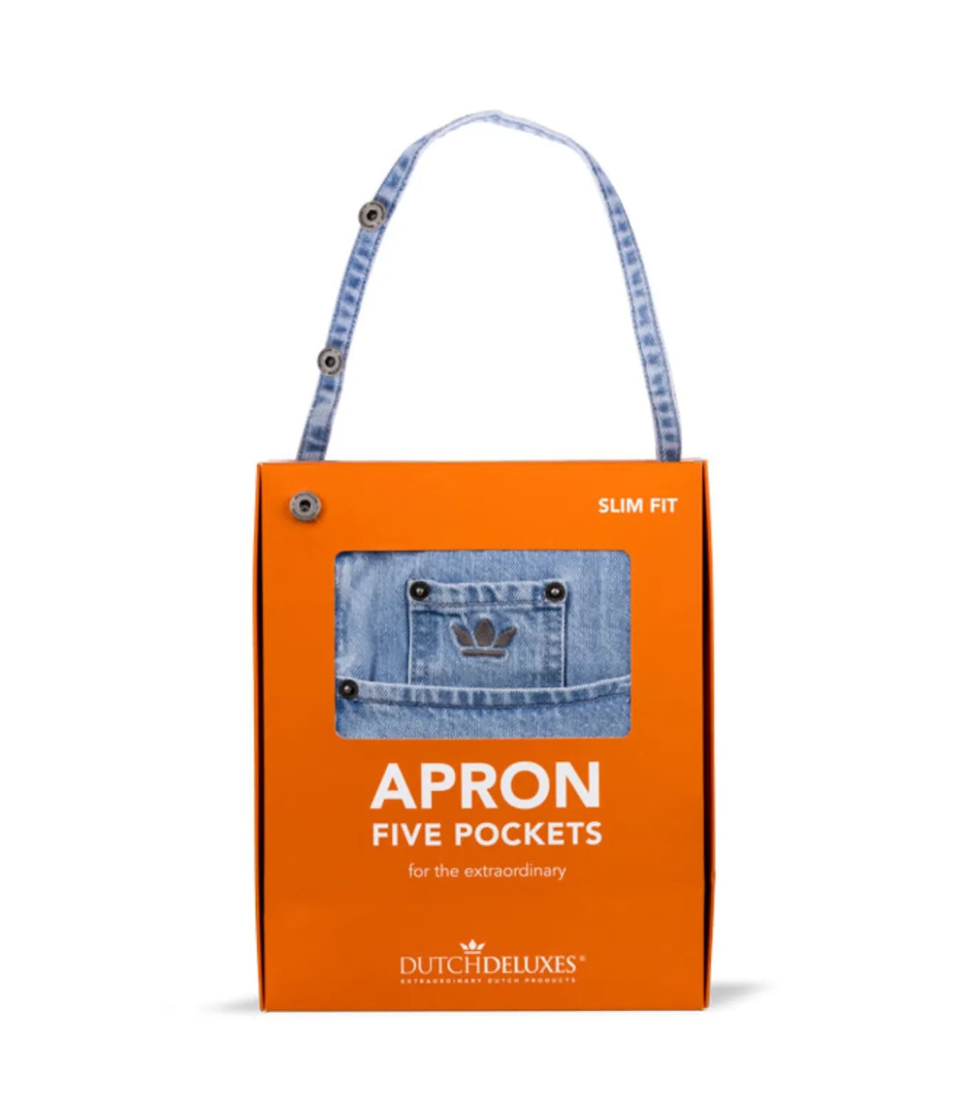 Indigo jeans BBQ of keukenschort licht blauw katoen 5 zakken