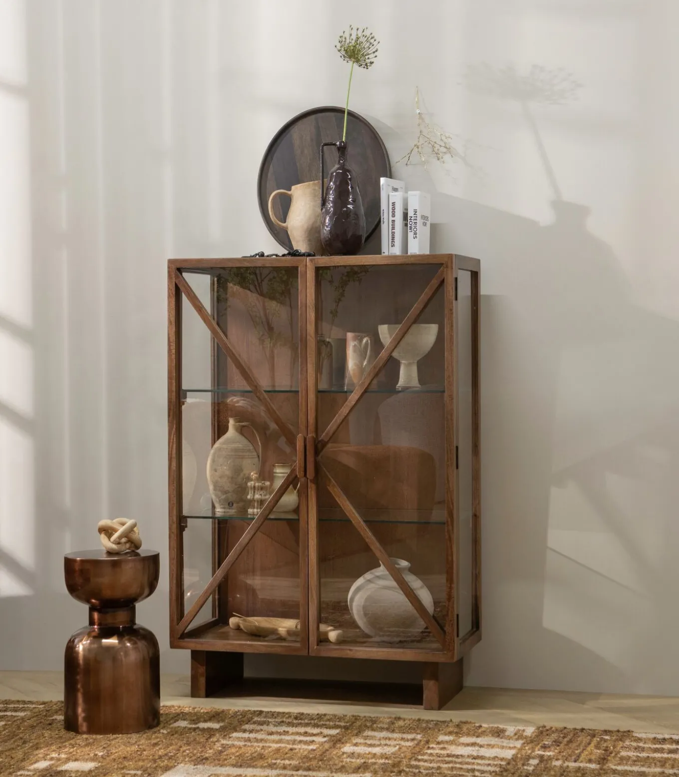 Indre Vaas - Aluminium - Bruin - 36x18x16