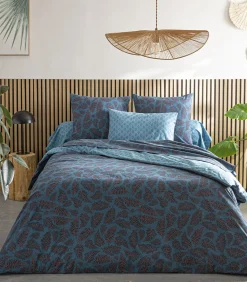 Iris - Laken van bamboe met print