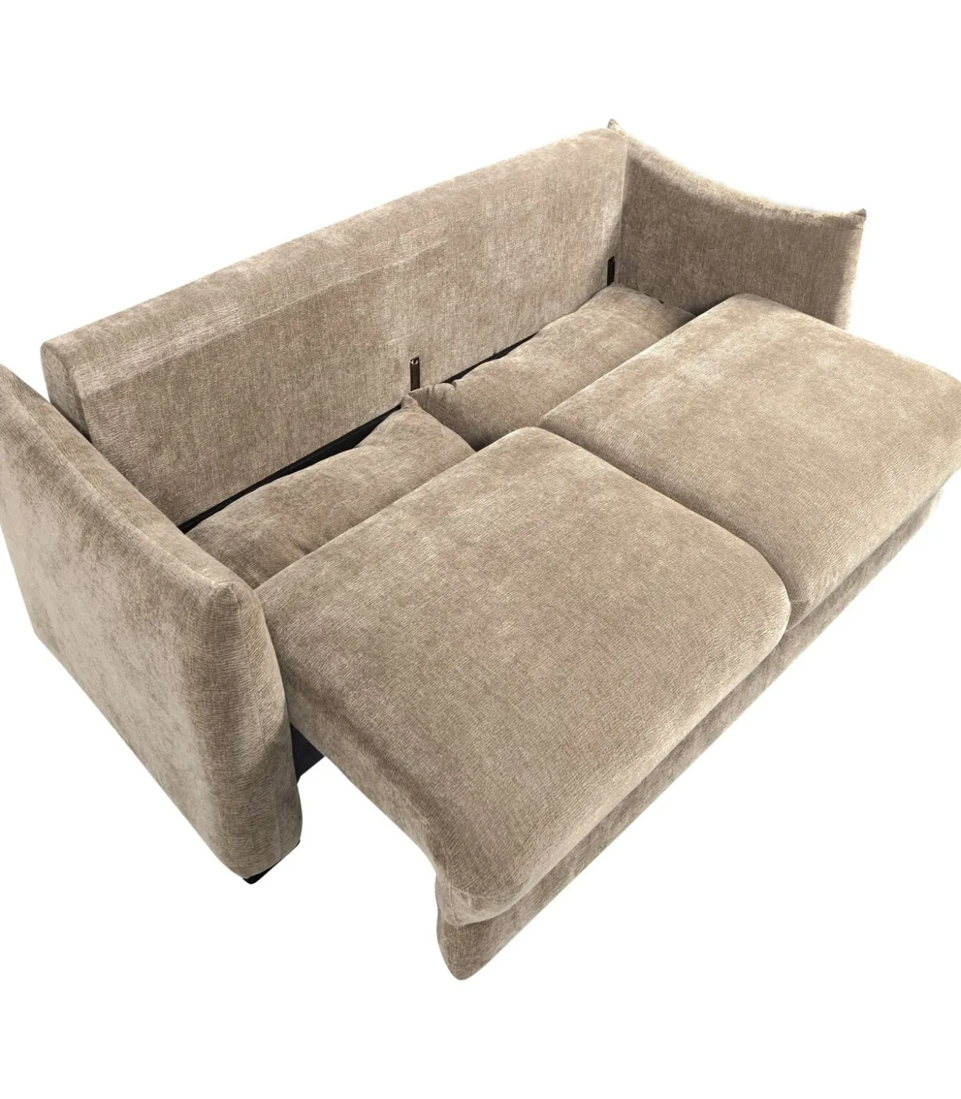 Jonne 3-Zits Slaapbank - Chennile - Naturel - 92x233x105