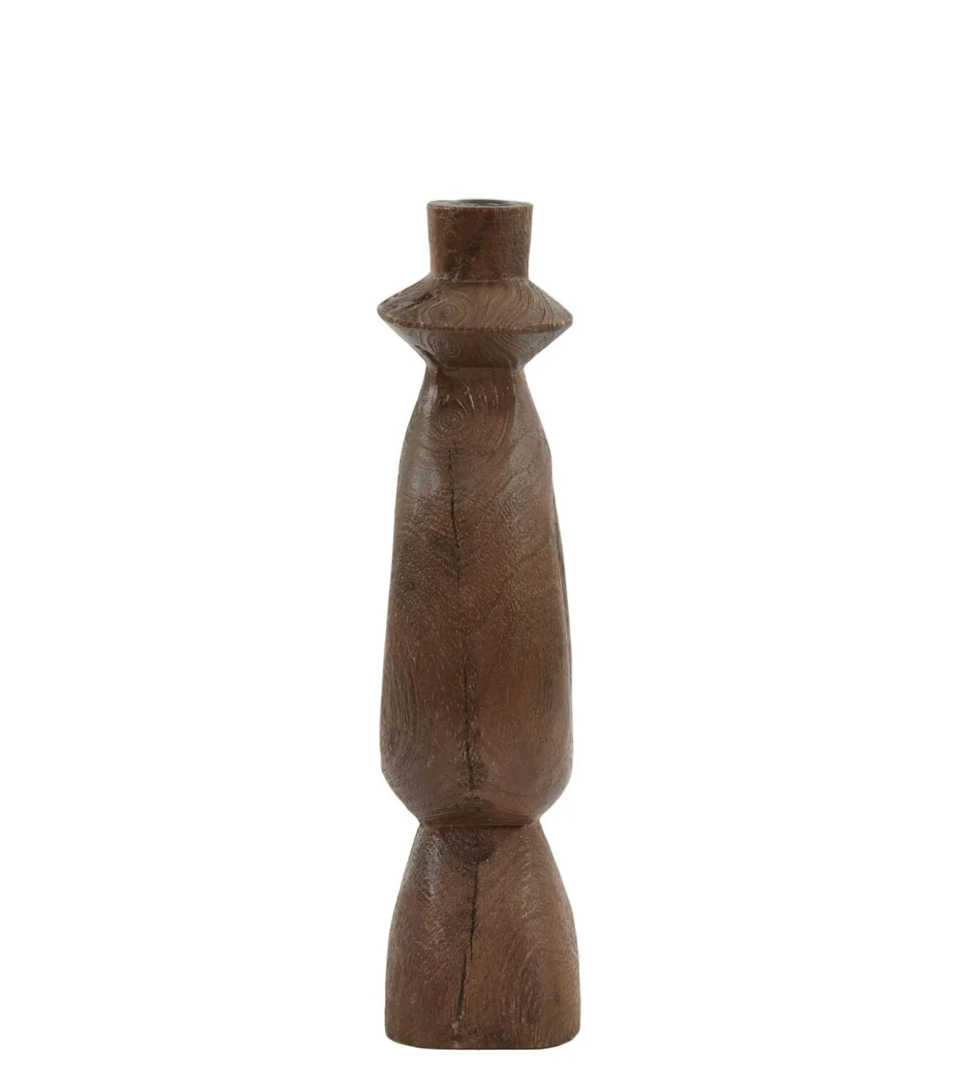 Kandelaar Django - Donkerbruin - 13x13x43cm