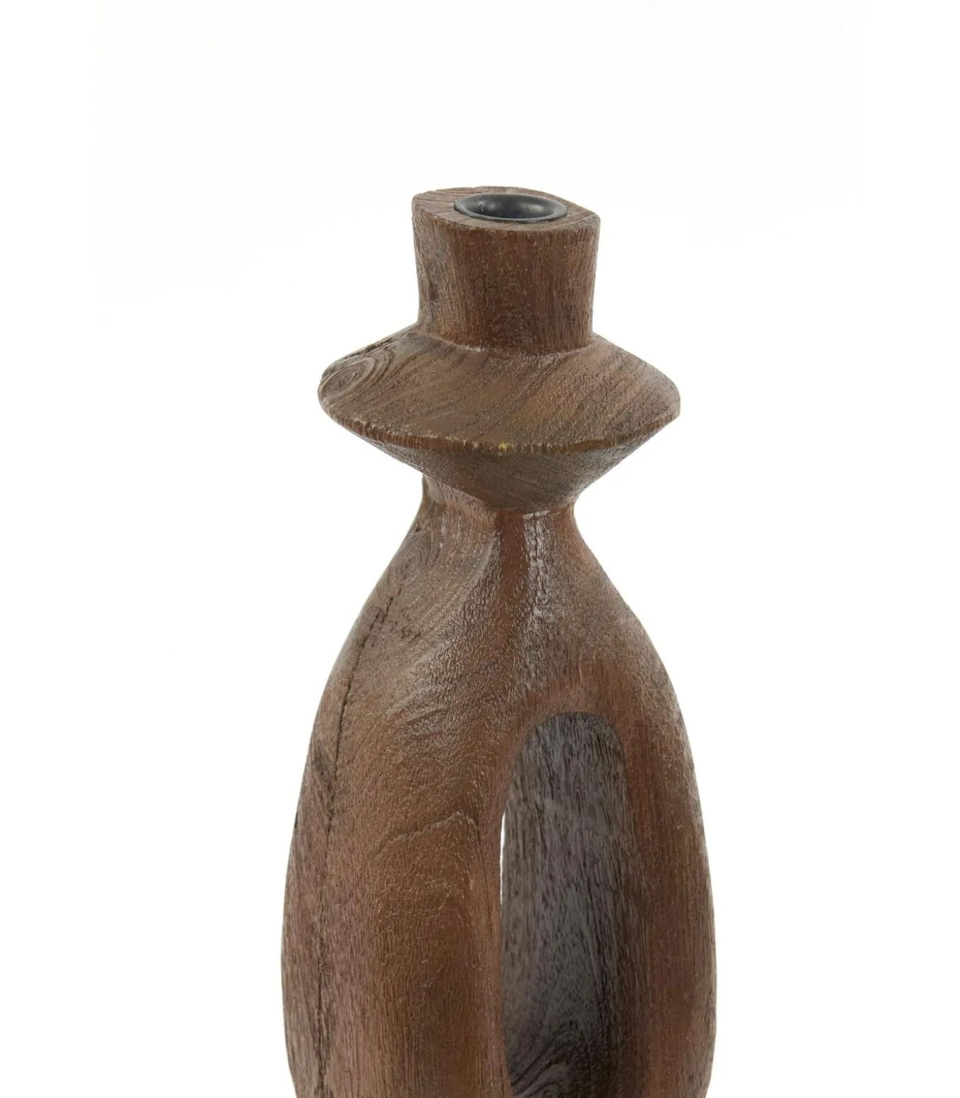 Kandelaar Django - Donkerbruin - 13x13x43cm