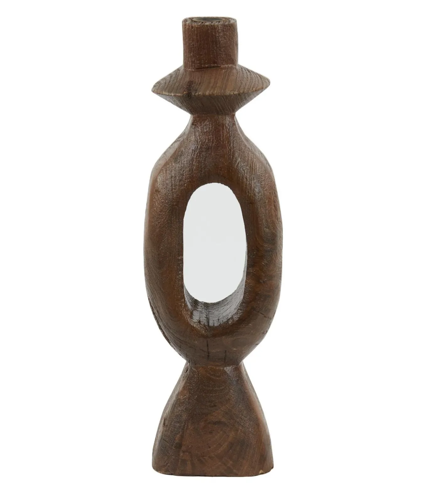 Kandelaar Django - Donkerbruin - 14x14x50cm