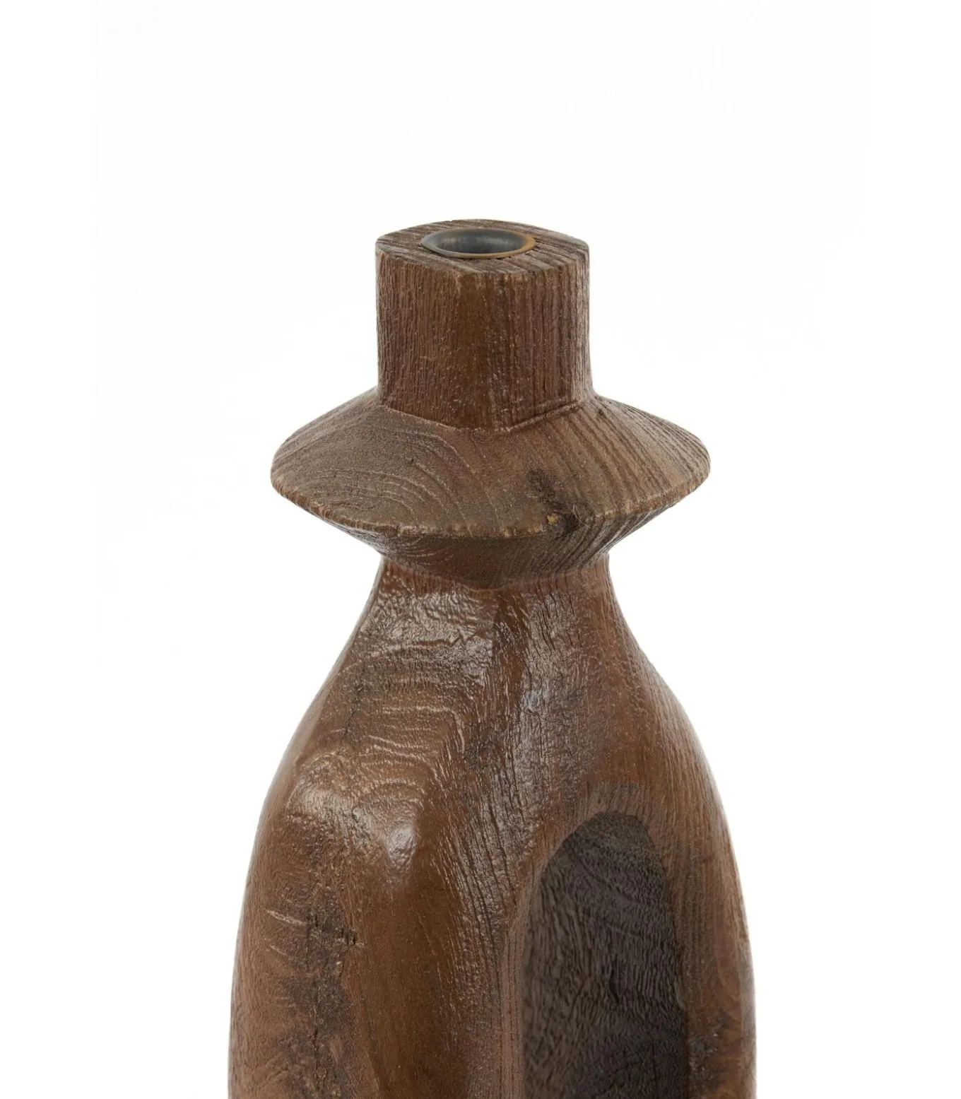 Kandelaar Django - Donkerbruin - 14x14x50cm