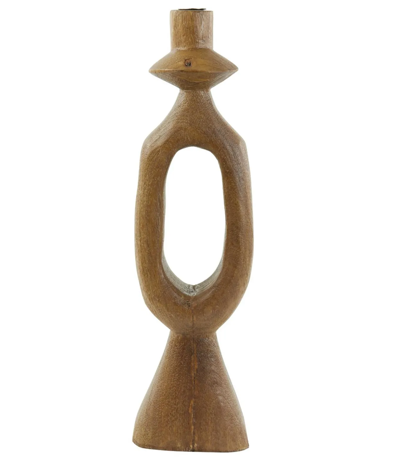 Kandelaar Django - Donkerbruin - 14x14x50cm