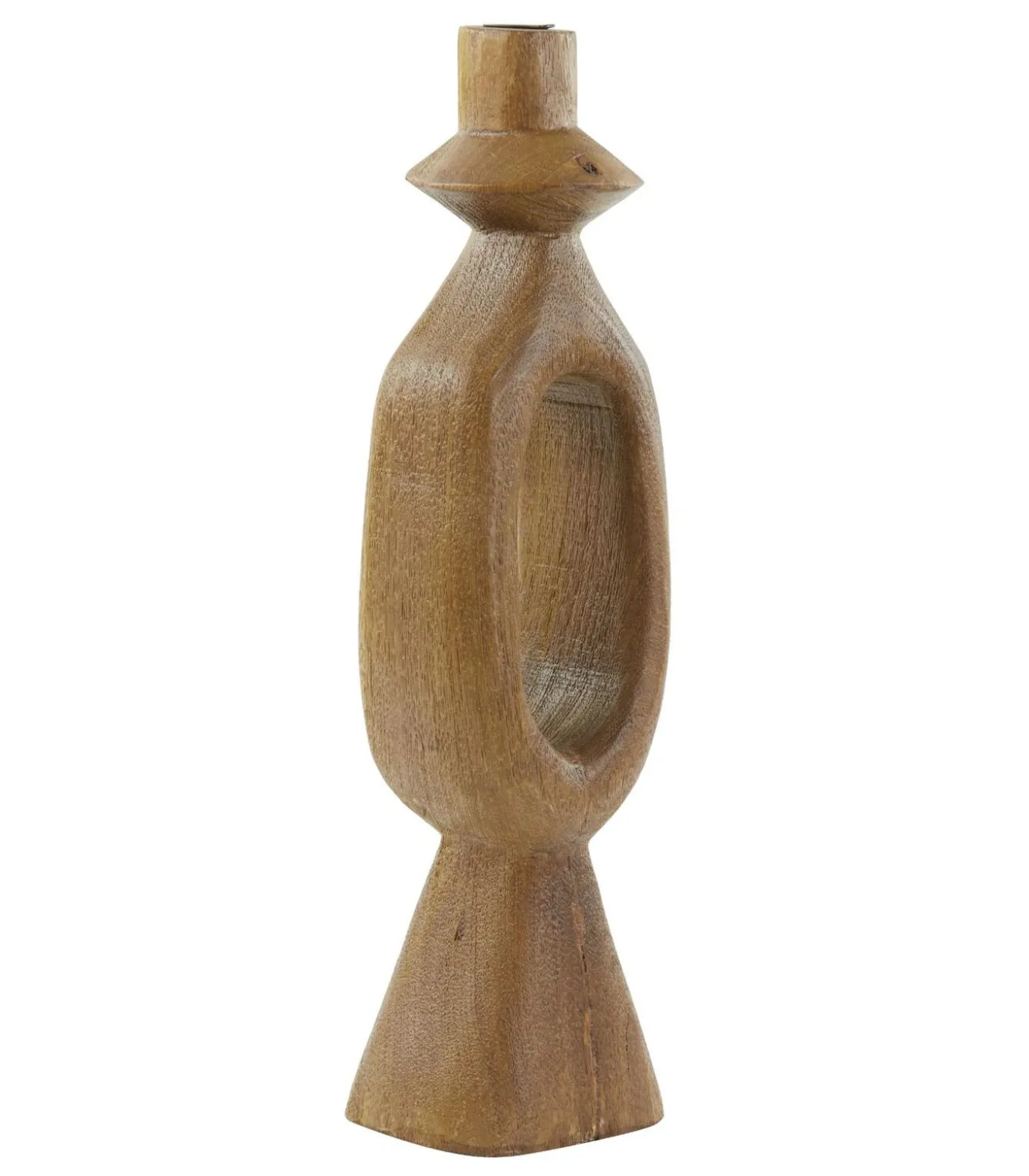 Kandelaar Django - Donkerbruin - 14x14x50cm