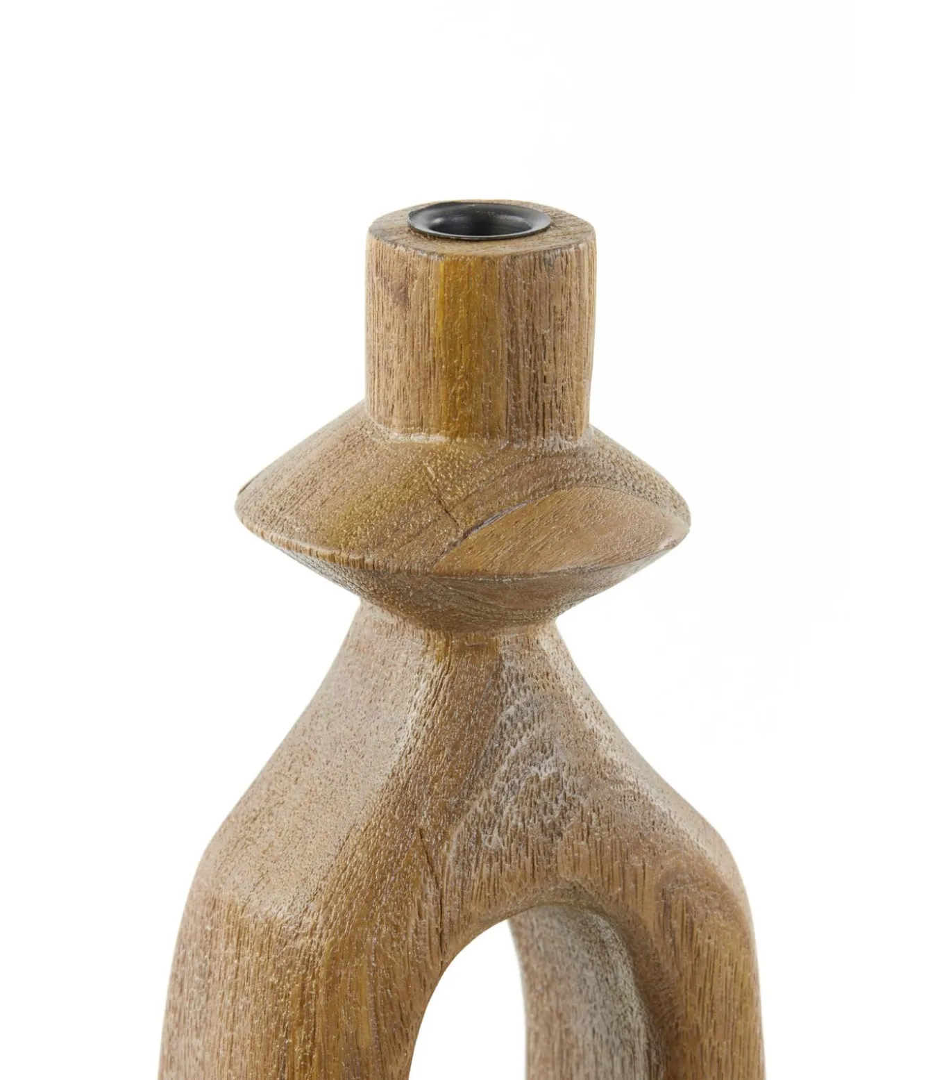 Kandelaar Django - Donkerbruin - 14x14x50cm