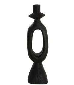 Kandelaar Django - Zwart - 14x14x50cm