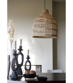 Kandelaar Django - Zwart - 14x14x50cm