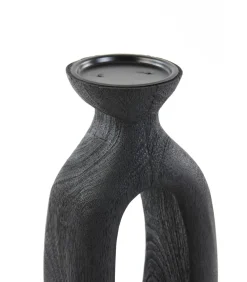Kandelaar Django - Zwart - 14x12x45cm